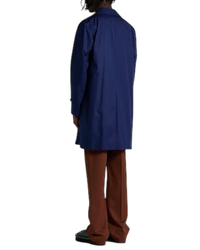 Burberry Pimlico Gabardine Car Coat in Blue