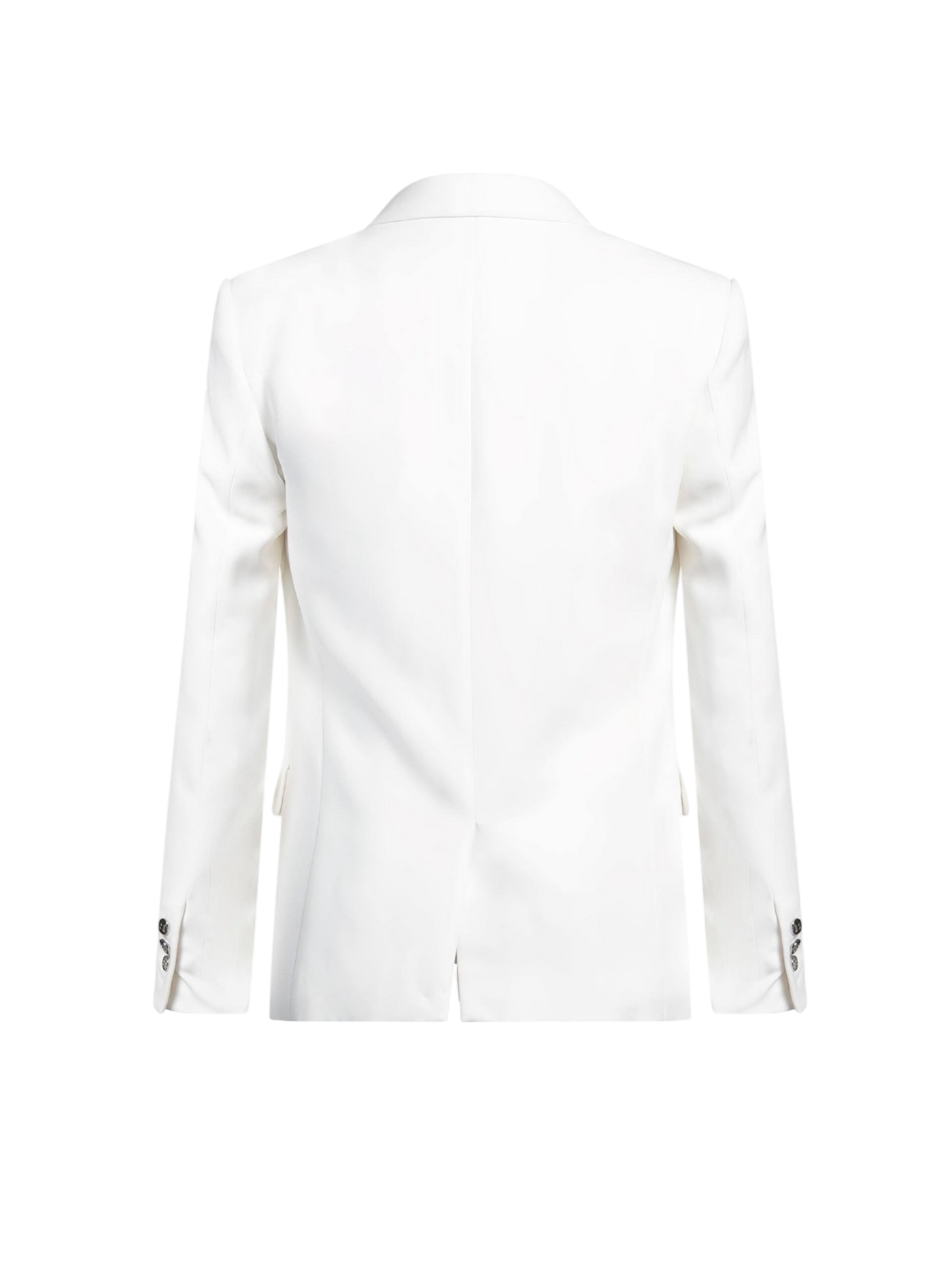 Balmain Double-Breasted Viscose Blazer with Logoed Buttons