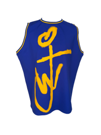 JW Anderson Blue Logo Basketball Tank Top