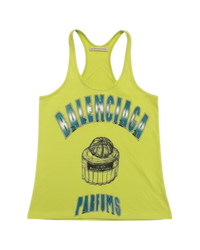 Balenciaga 2004 Le Dix Parfums Graphic Tank Top — Lime Green, Size XS/FR 36