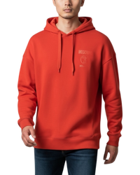 Moschino Embossed Logo Hoodie in Orange