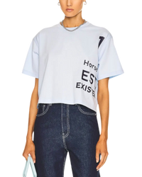 Burberry Horseferry Laney Light Blue Crop Top