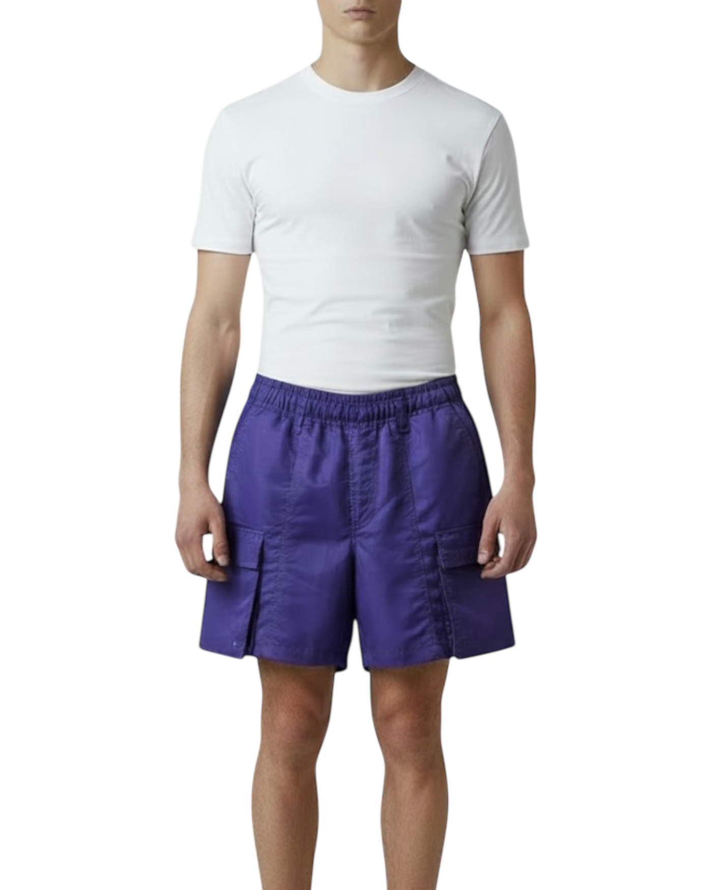 Jacquemus Midlength Cargo Shorts in Purple