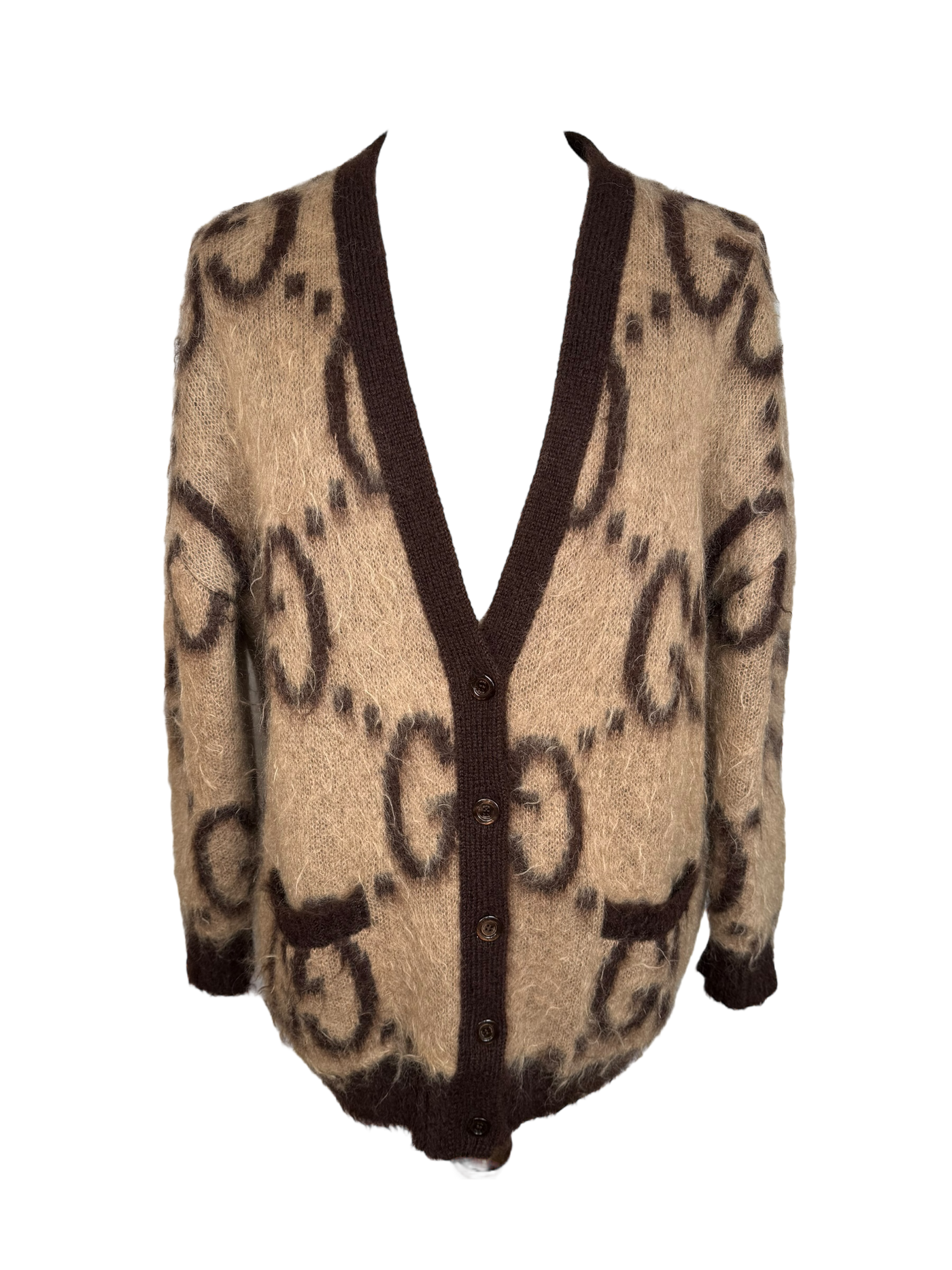 Gucci GG Reversible Mohair Wool Cardigan