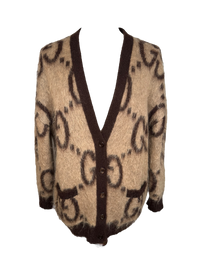Gucci GG Reversible Mohair Wool Cardigan