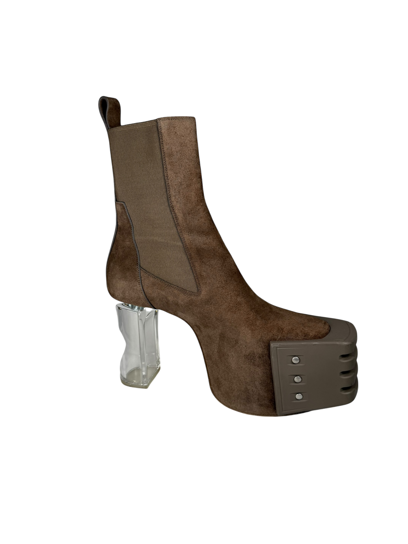 Rick Owens Grill Kiss Suede Heel Boots