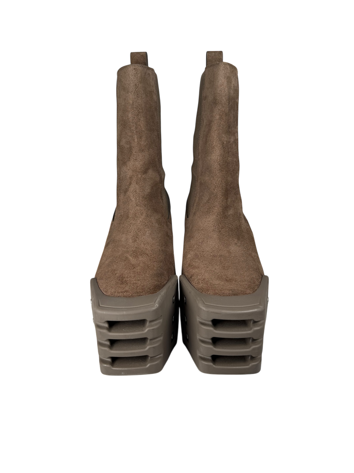Rick Owens Grill Kiss Suede Heel Boots