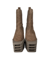 Rick Owens Grill Kiss Suede Heel Boots