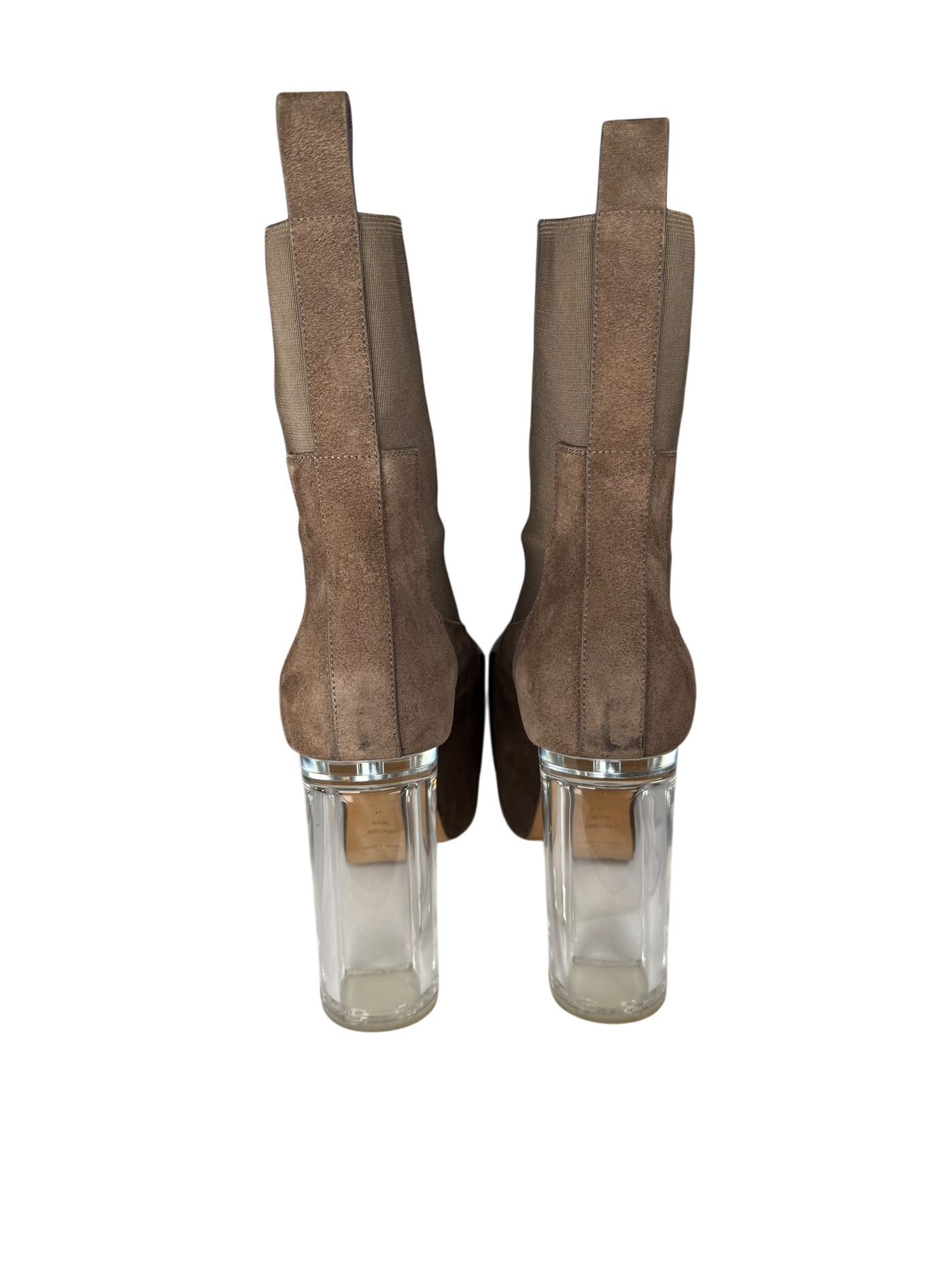 Rick Owens Grill Kiss Suede Heel Boots
