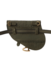 Dior Saddle Belt Bag in Khaki Green Oblique Canvas