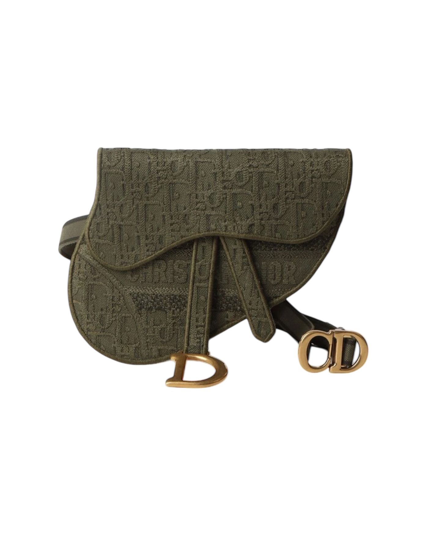 Dior Saddle Belt Bag in Khaki Green Oblique Canvas
