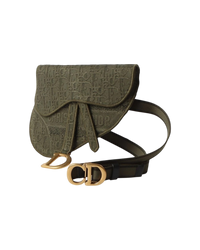 Dior Saddle Belt Bag in Khaki Green Oblique Canvas
