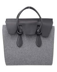 Celine Tie Bag in Felt & Calfskin Leather
