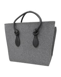 Celine Tie Bag in Felt & Calfskin Leather