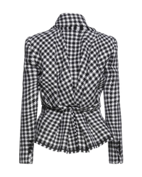 Dolce & Gabbana Double-breasted Houndstooth Wool-Blend Tweed Jacket