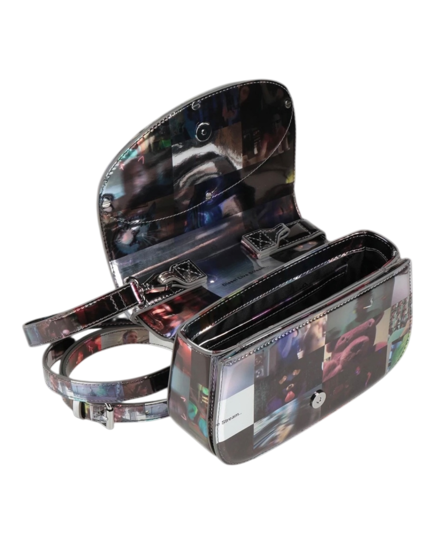 Diesel 1DRT-Ilon Shoulder Bag in Live Stream
