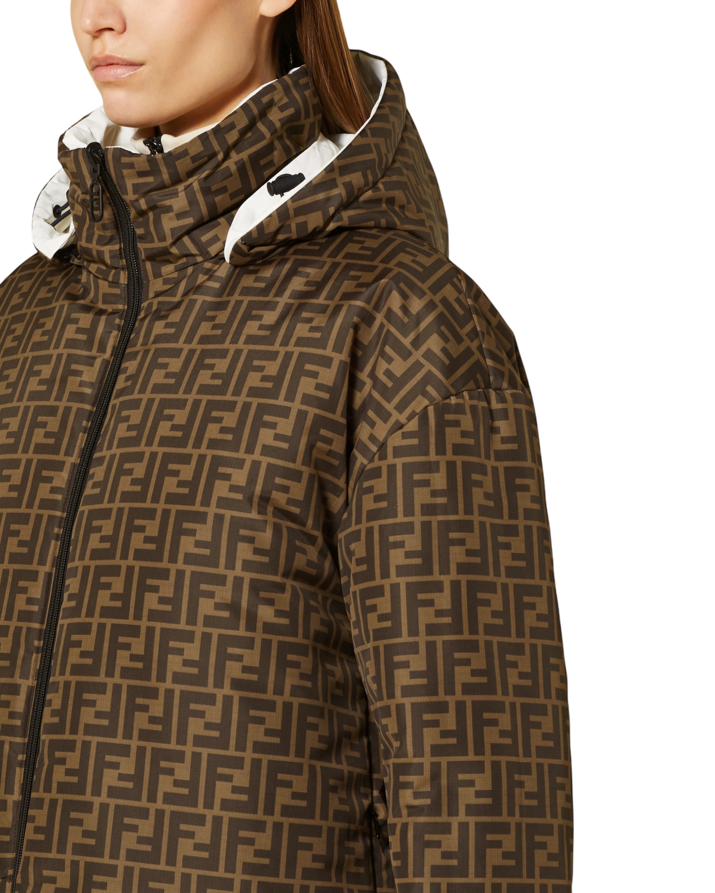 Fendi Reversible Ski Jacket in Ecru