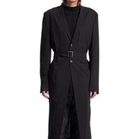 Rick Owens Fogpocket Lido Woven Coat — Black, IT54/US44