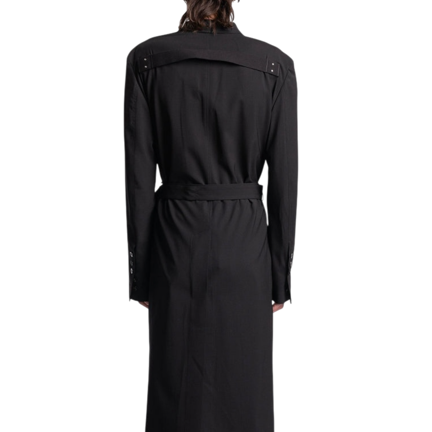 Rick Owens Fogpocket Lido Woven Coat — Black, IT54/US44