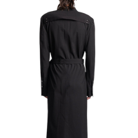 Rick Owens Fogpocket Lido Woven Coat — Black, IT54/US44