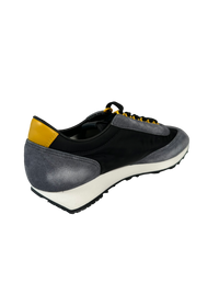 PRADA SNEAKERS IN CONTRAST GREY LEATHER
