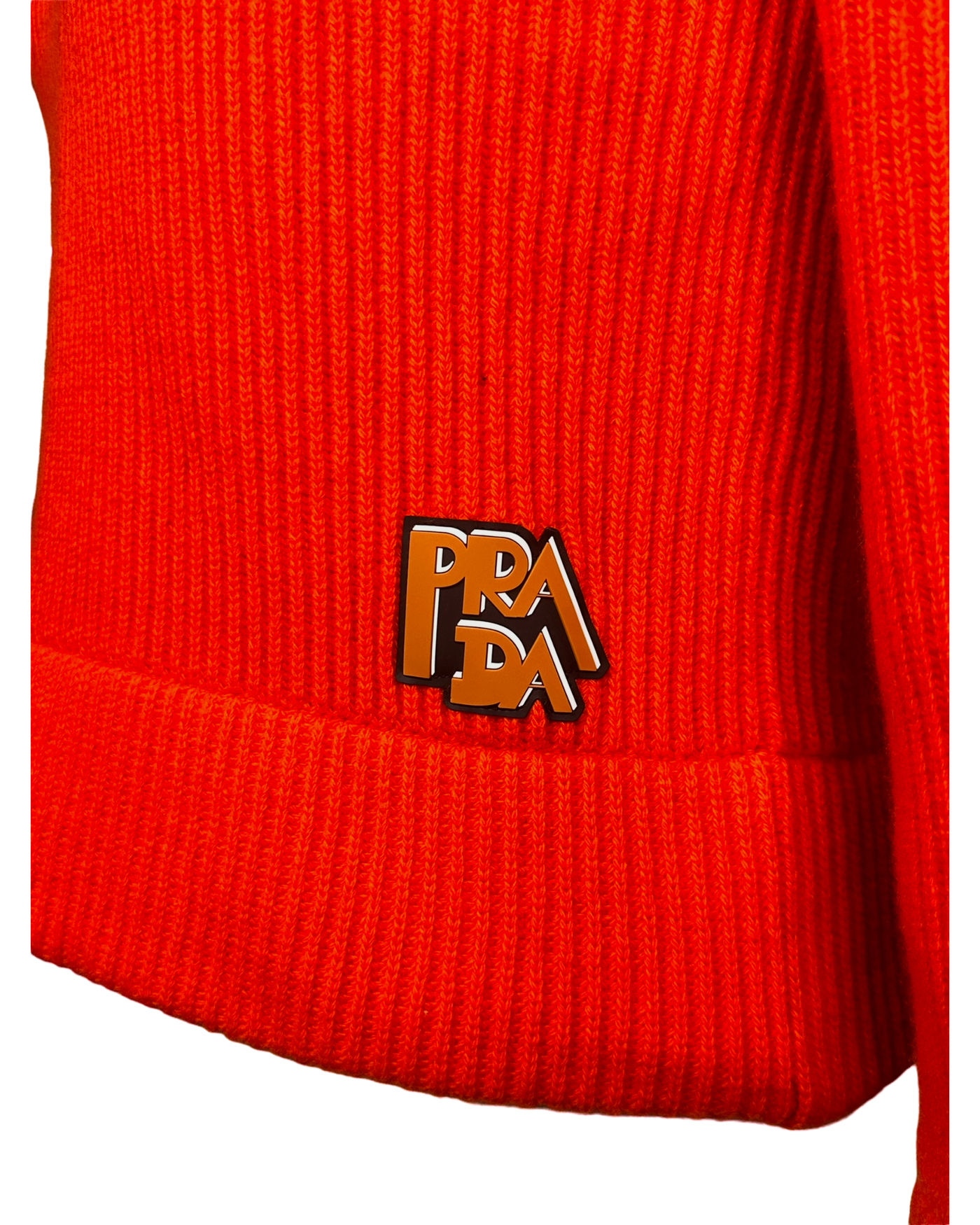 Prada Appliquéd Ribbed Wool & Cashmere Sweater