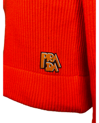 Prada Appliquéd Ribbed Wool & Cashmere Sweater