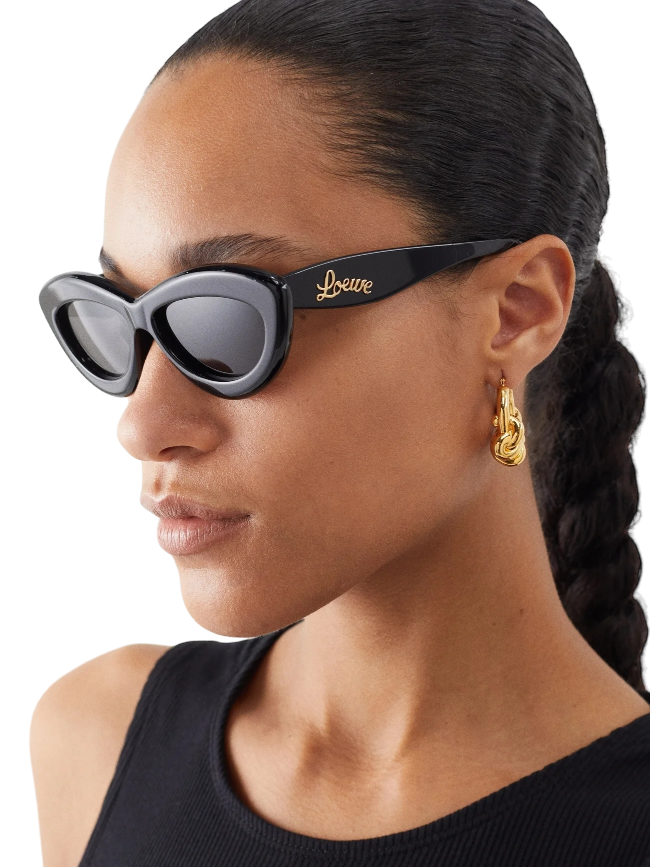 Loewe Curvy LW40096I 01A Sunglasses in Black