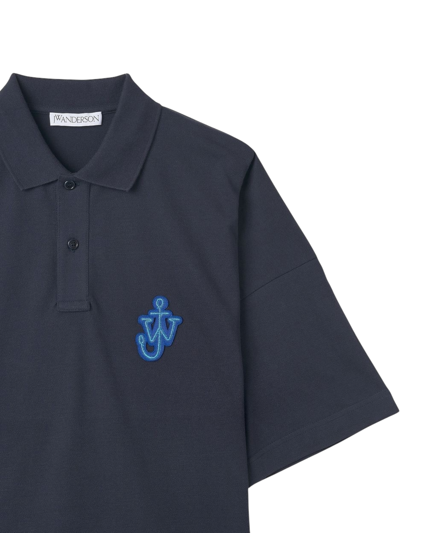 JW Anderson Anchor Patch Polo Shirt in Navy