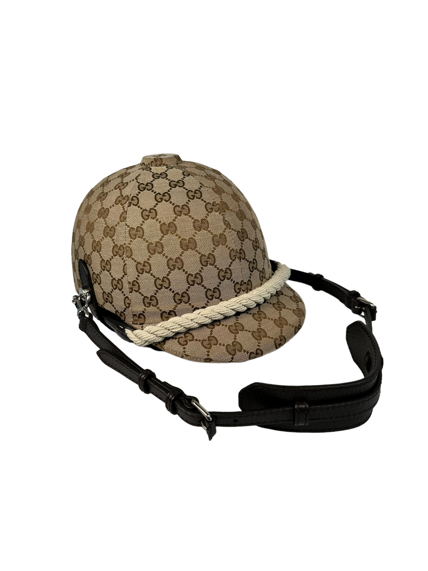 Gucci Brown Equestrian GG Top Handle Bag