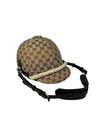 Gucci Brown Equestrian GG Top Handle Bag