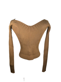 Jacquemus Pralu Cropped Sweater in Brown