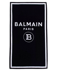 Balmain Paris Black Beach Towel