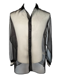 Dolce & Gabbana Sheer Silk Button Down Shirt
