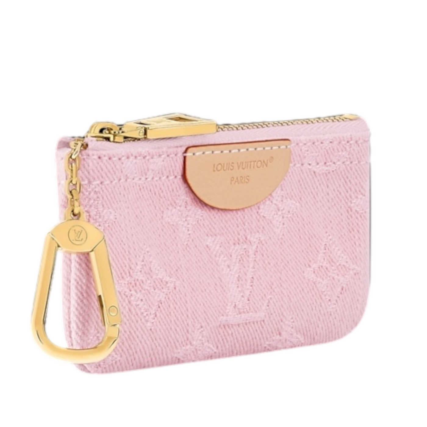 Louis Vuitton Card Key Case Pouchette in Pink Denim