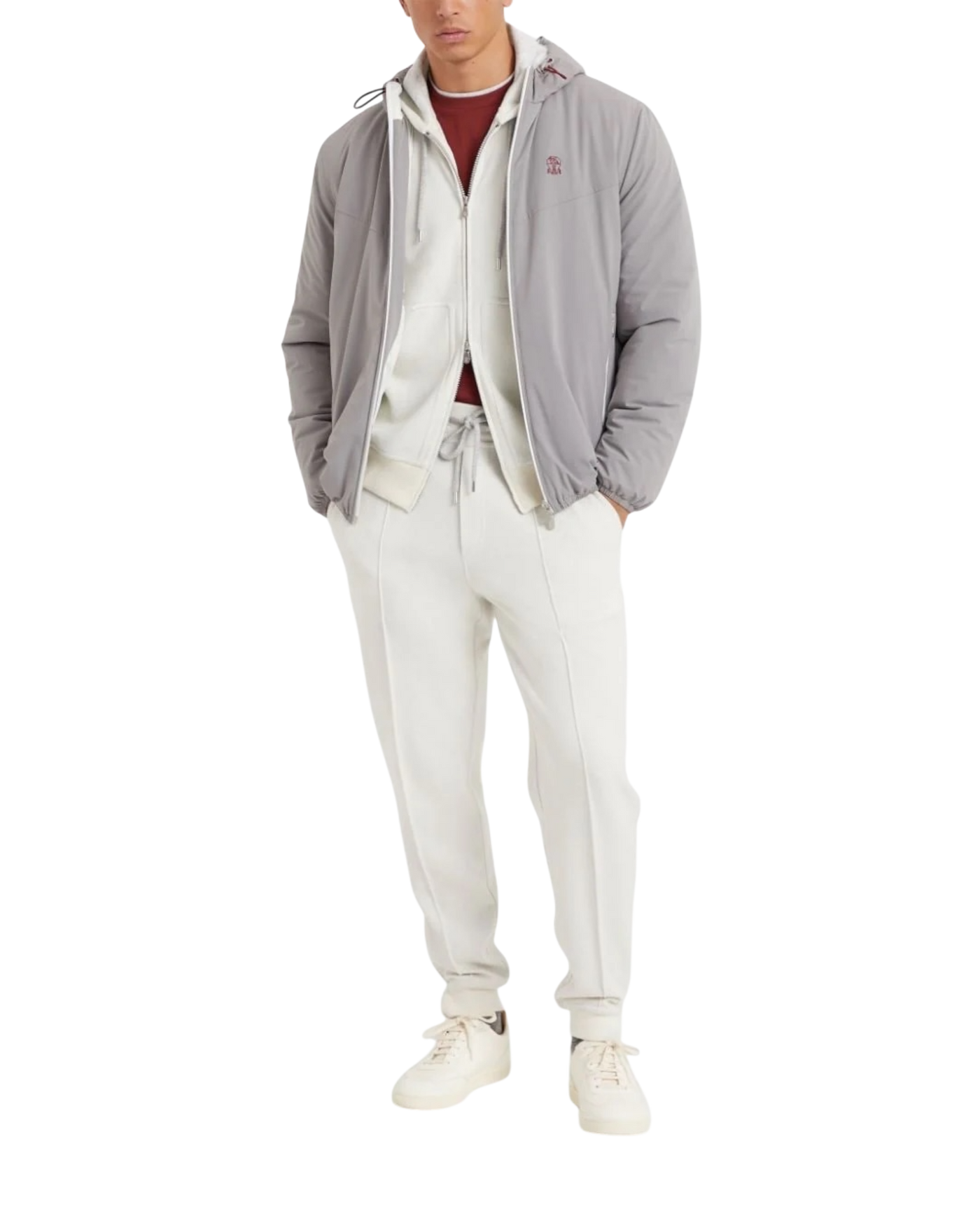 Brunello Cucinelli Nylon Blouson Jacket in Gray