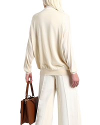 Celine FW18 Cashmere Mock-Neck Button Cardigan