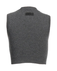 Dsquared2 Wool-Cashmere Cropped Top in Grey