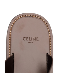 Celine Lerins Slides in Dark Brown
