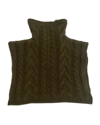 Etro Cropped Cable-knit Vest in Green