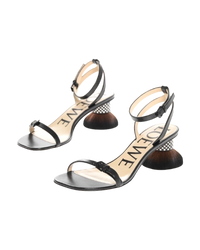 Loewe Petal Brush Heel Sandals