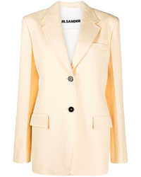 Jil Sander Techno-Gabardine Tailored Jacket – Champagne