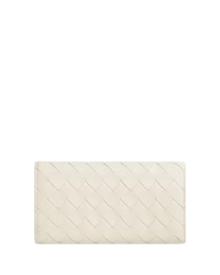 Bottega Veneta Andiamo Large Flap Wallet in Intrecciato Nappa Leather — Sea Salt