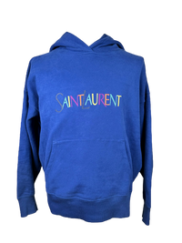 SAINT LAURENT LOGO EMBROIDERED HOODIE