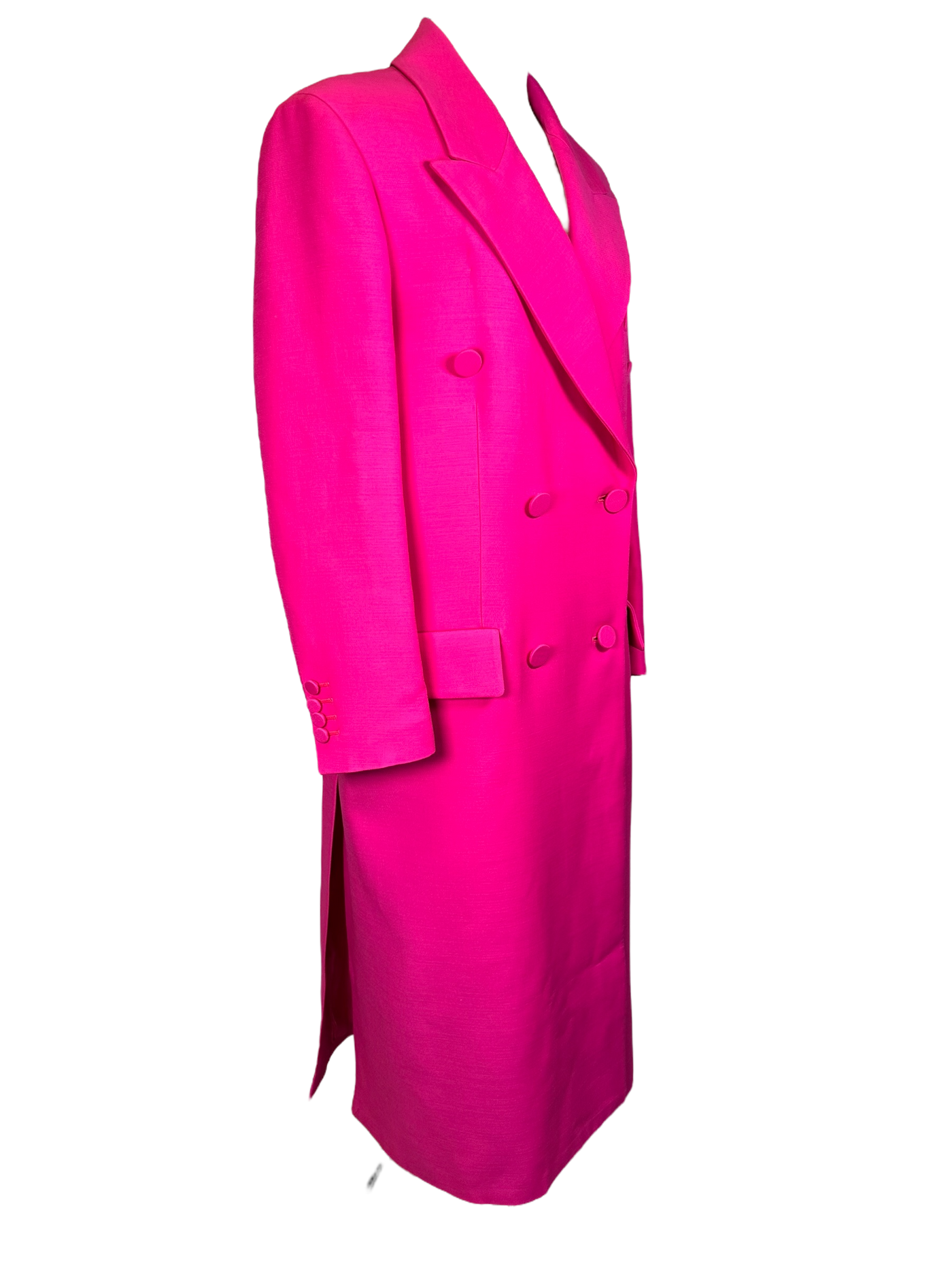 Valentino Doubled Breasted Wool and SIlk Coat PP Collection