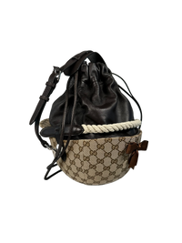 Gucci Brown Equestrian GG Top Handle Bag