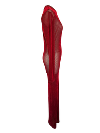 Ludovic de Saint Sernin Long Sleeve Dress in Velvet