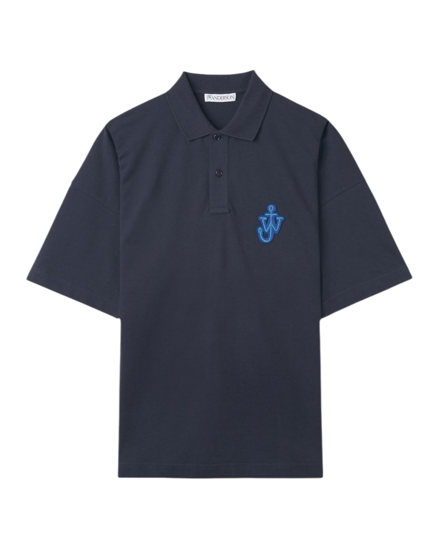 JW Anderson Anchor Patch Polo Shirt in Navy