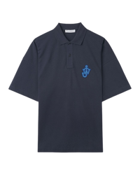 JW Anderson Anchor Patch Polo Shirt in Navy