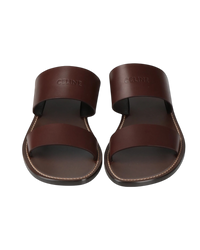 Celine Lerins Slides in Dark Brown